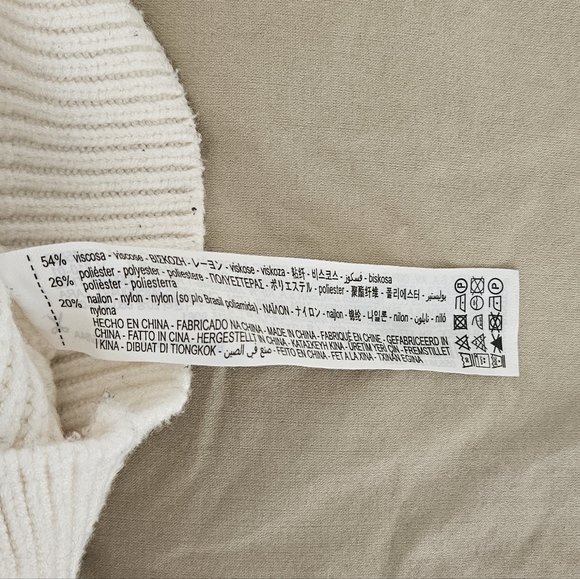 Zara crop knit ecru sweater - Picture 4 of 4